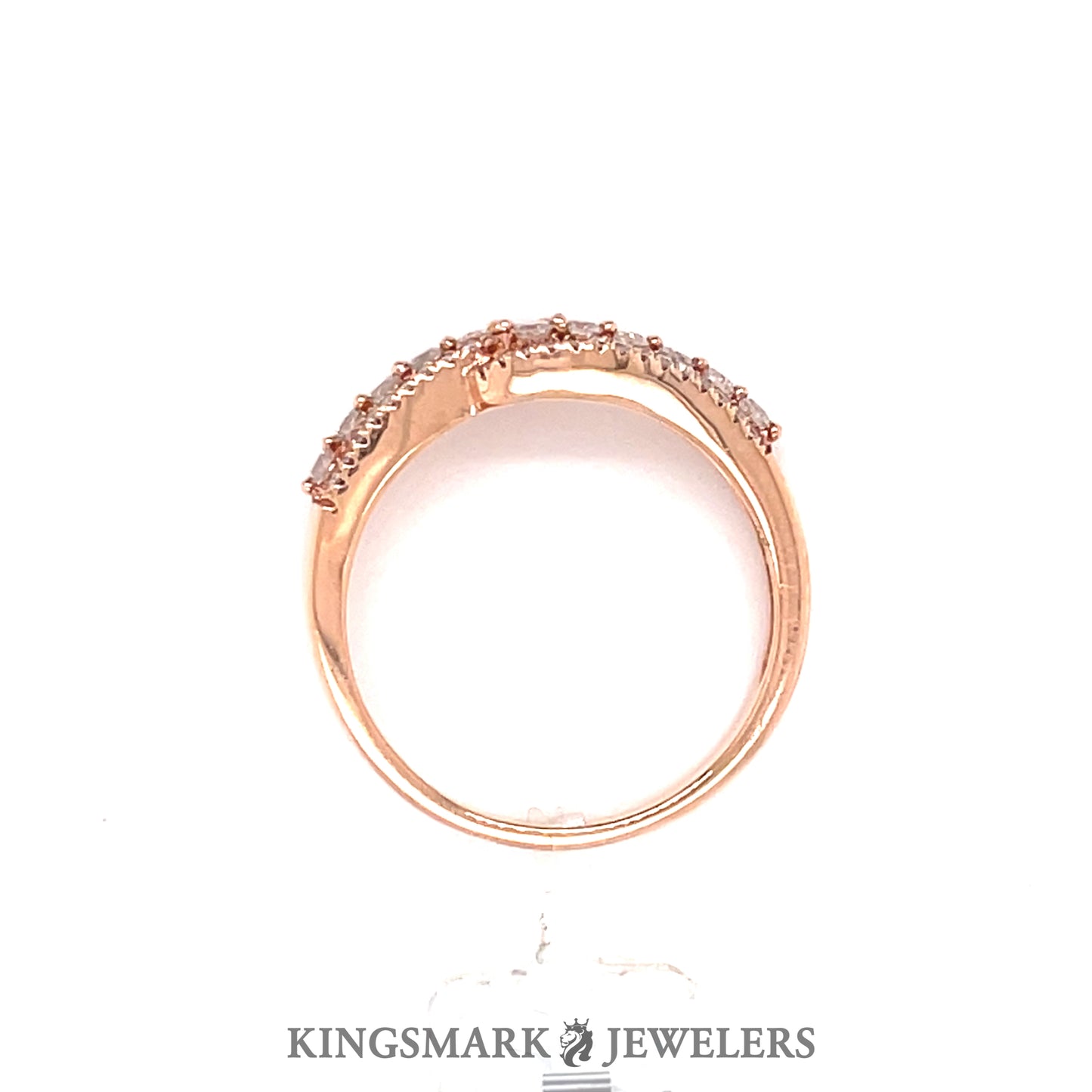 14K Rose Gold 0.45ct Diamond Ladies Band