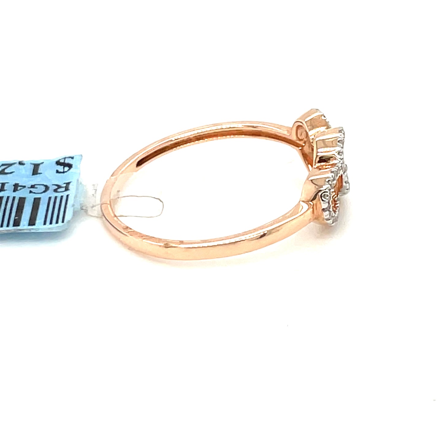 14K Rose Gold 0.10ct Diamond Ladies Ring Si G
