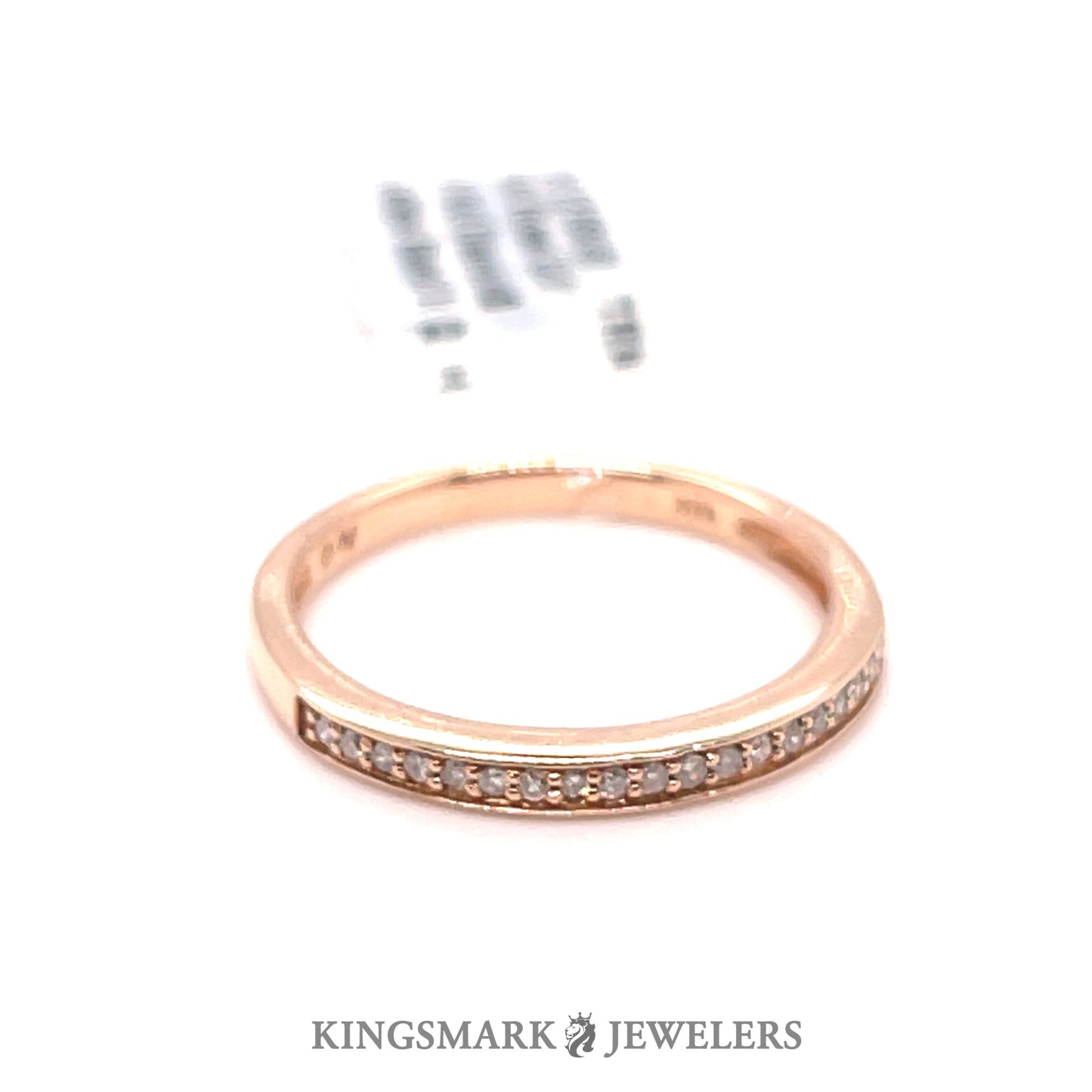 14K Rose Gold 0.10ct Diamond Ladies Band Si 2, H