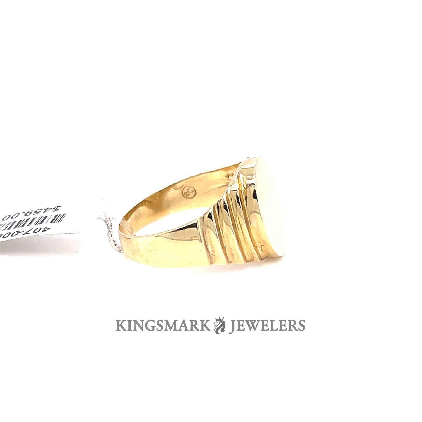 10K Yellow Gold Oval Signet Men's Ring