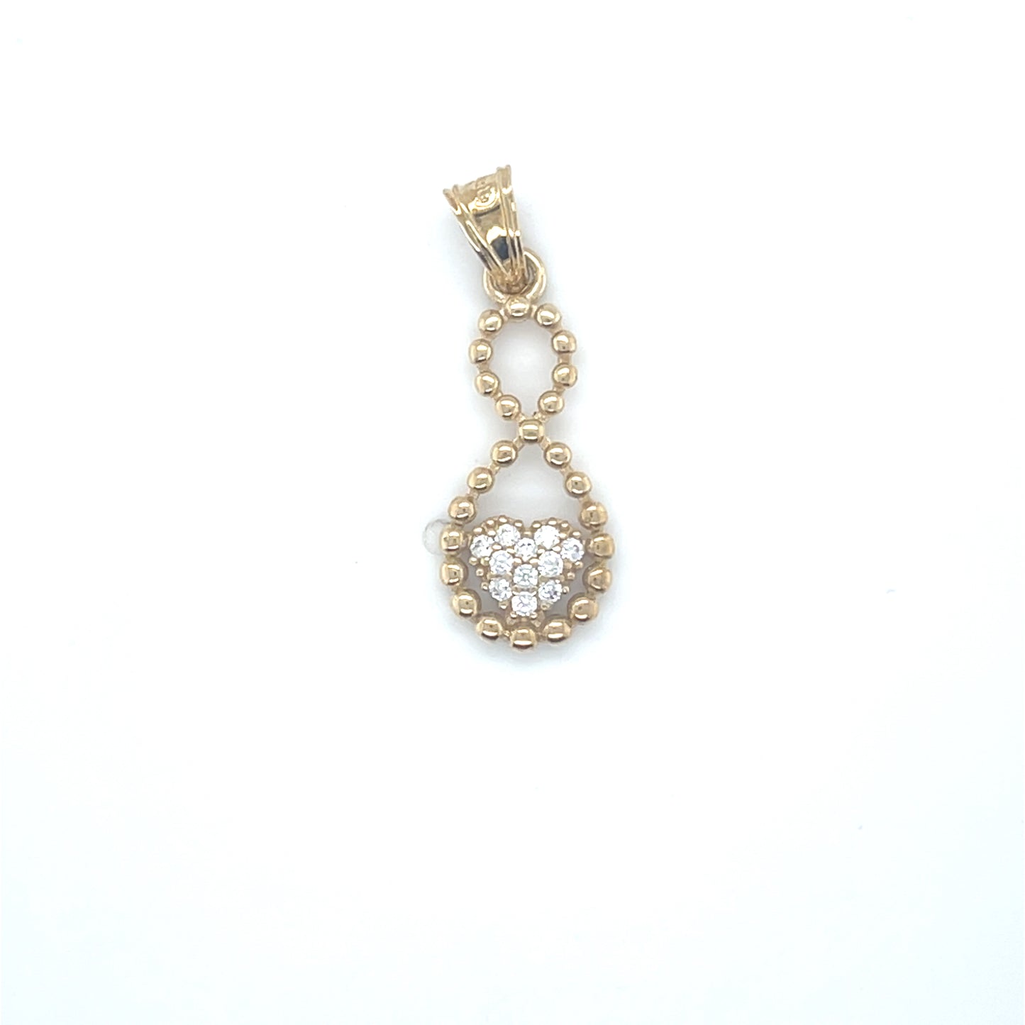 10K Y.Gold CZ Infinity Heart C