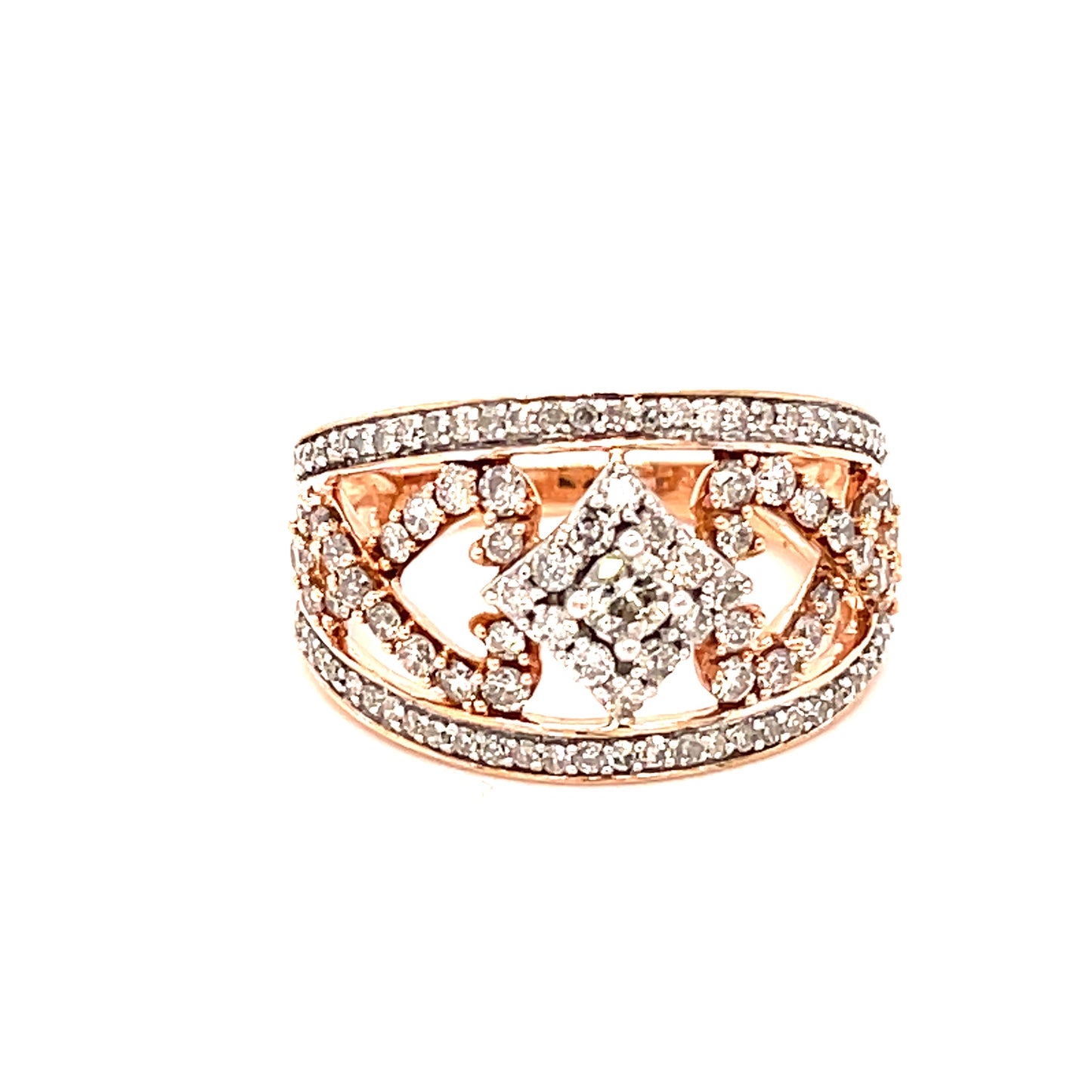 10K Rose Gold 1.00ct Diamond Ladies Band Si1, G