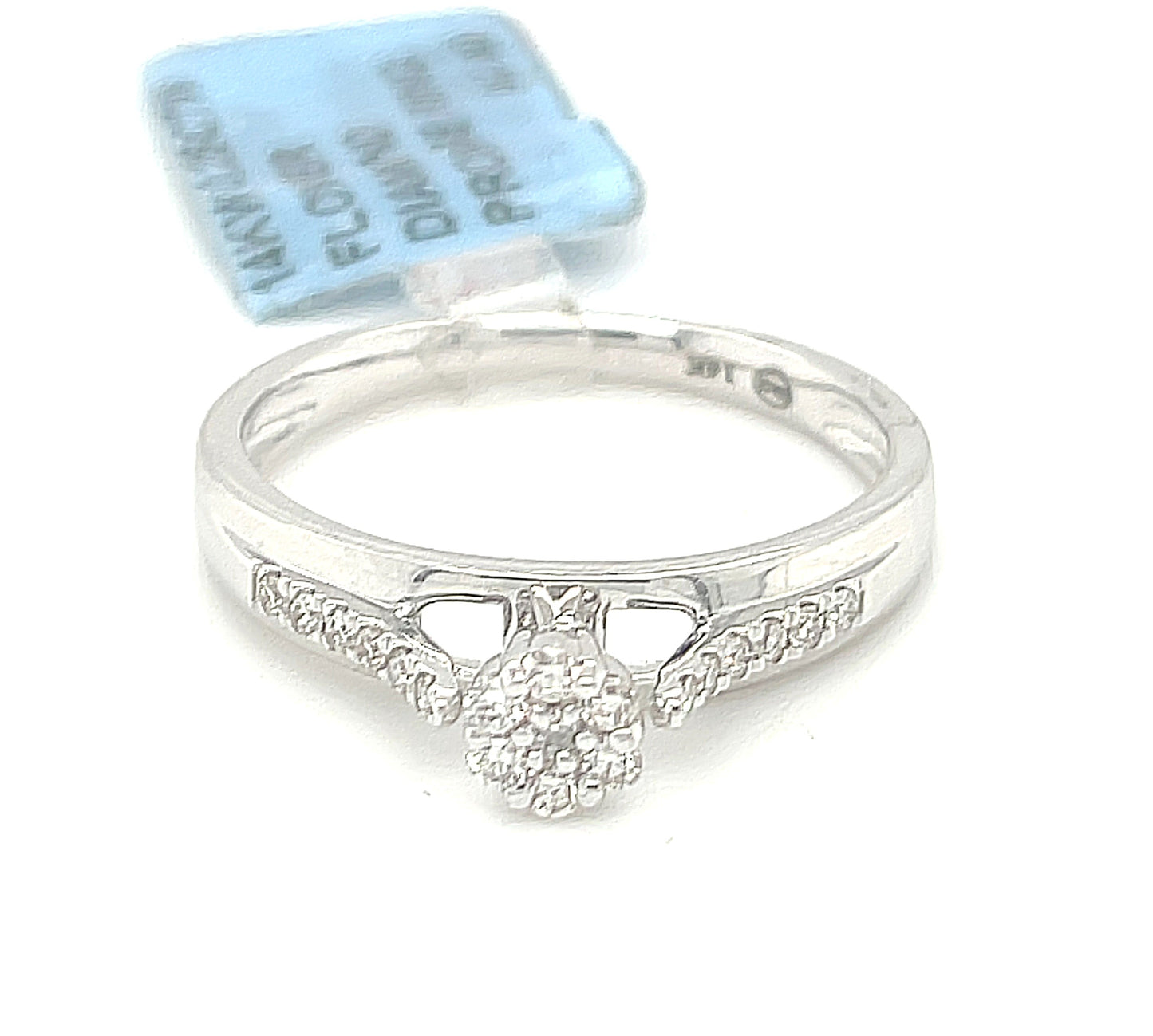 14K White Gold 0.25ct Diamond Ladies Ring Si G