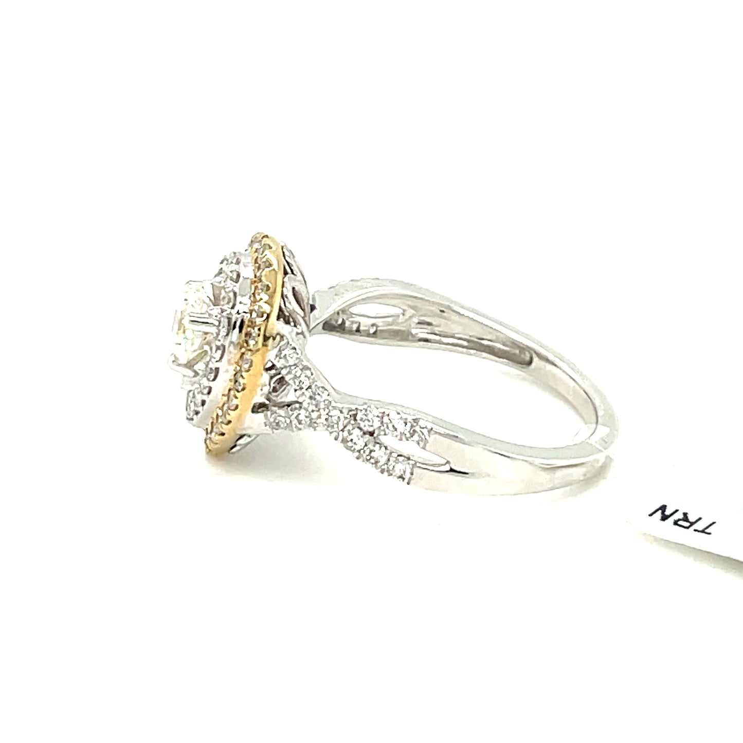 10K White+Yellow Gold 1.00ct DIA Ring 0.50ct CTR Si 1, G