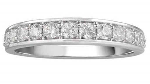 10K W.Gold 0.50ct Diamond Channel Set Band Si2, H