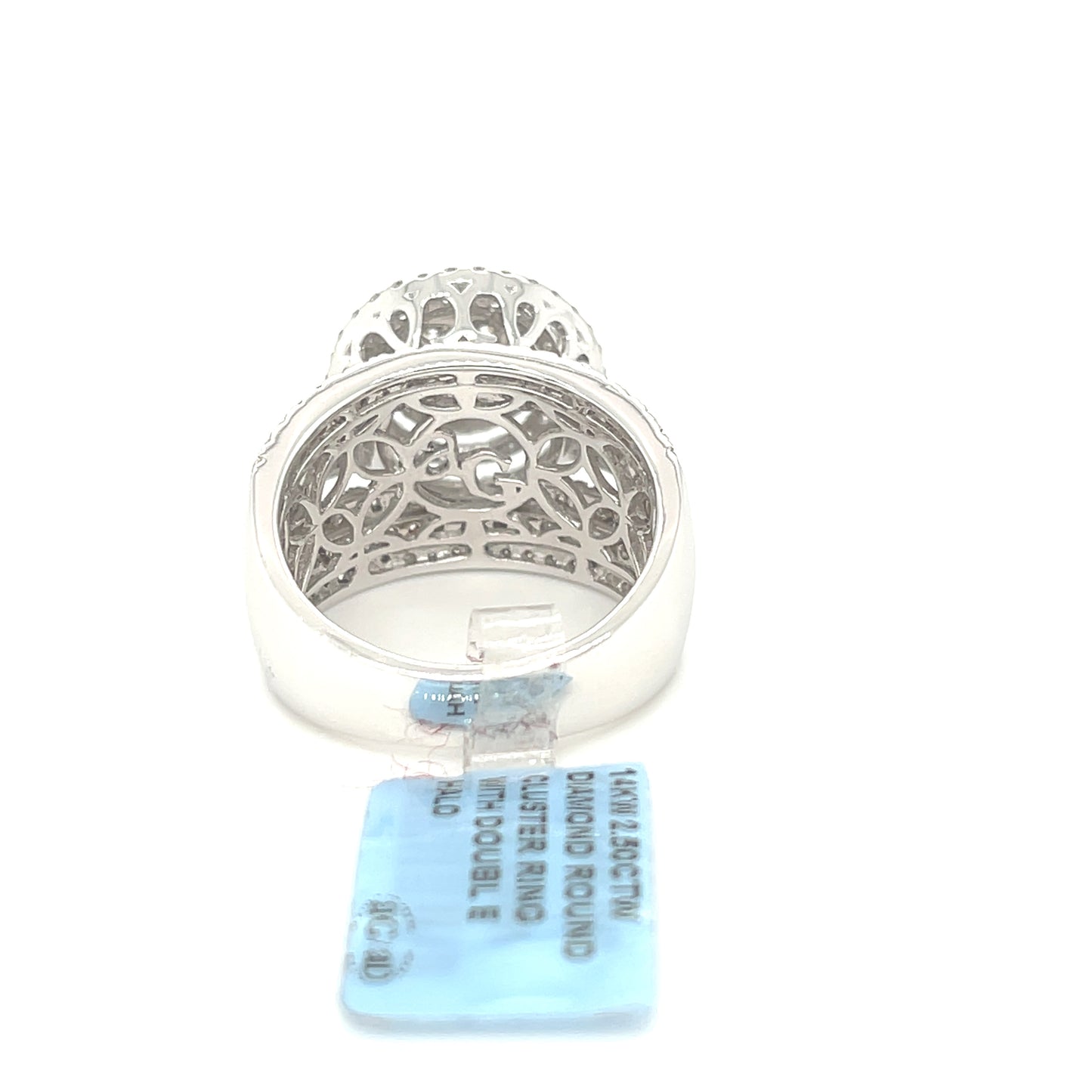 14KW Gold 2.50ct Diamond Cluster Halo Ring Si1, G