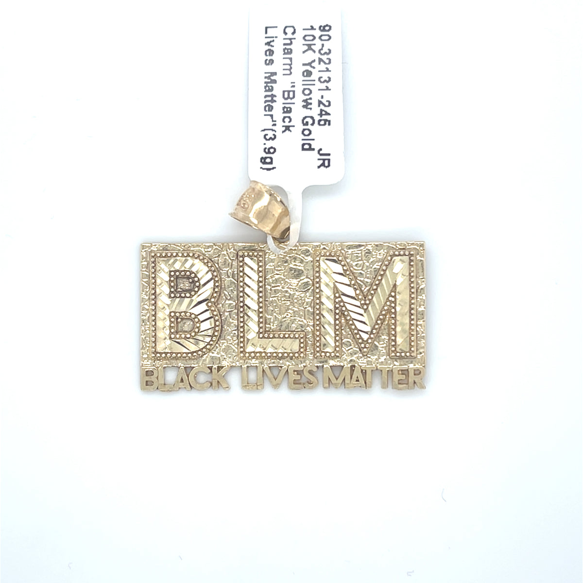 10K Yellow Gold Charm "Black L