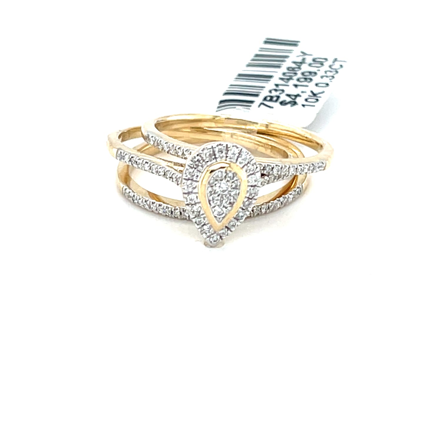 10KY Gold 0.33CT Diamond Pear