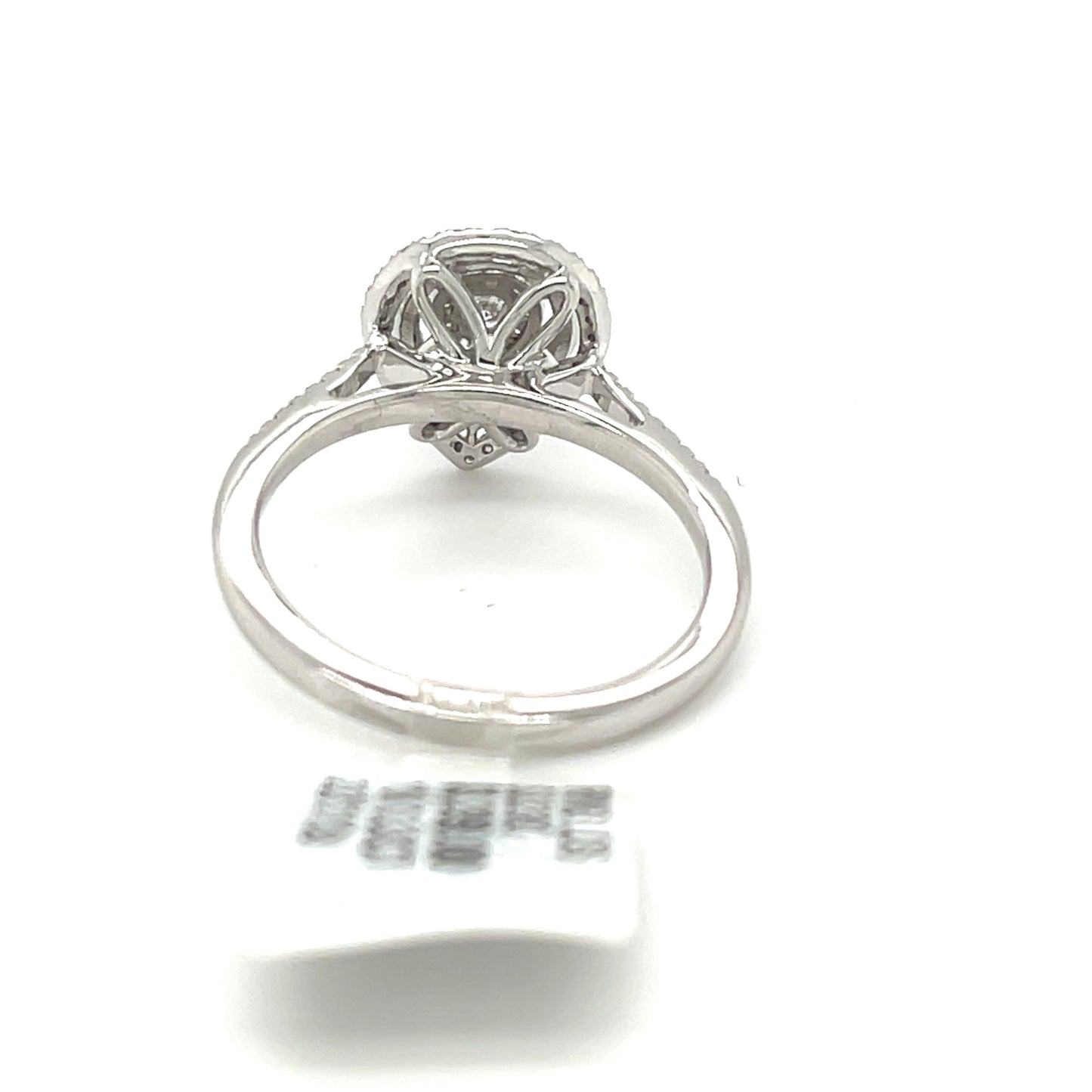 10K White Gold 0.33ct Diamond Tear Drop Cluster Ring Si2, H