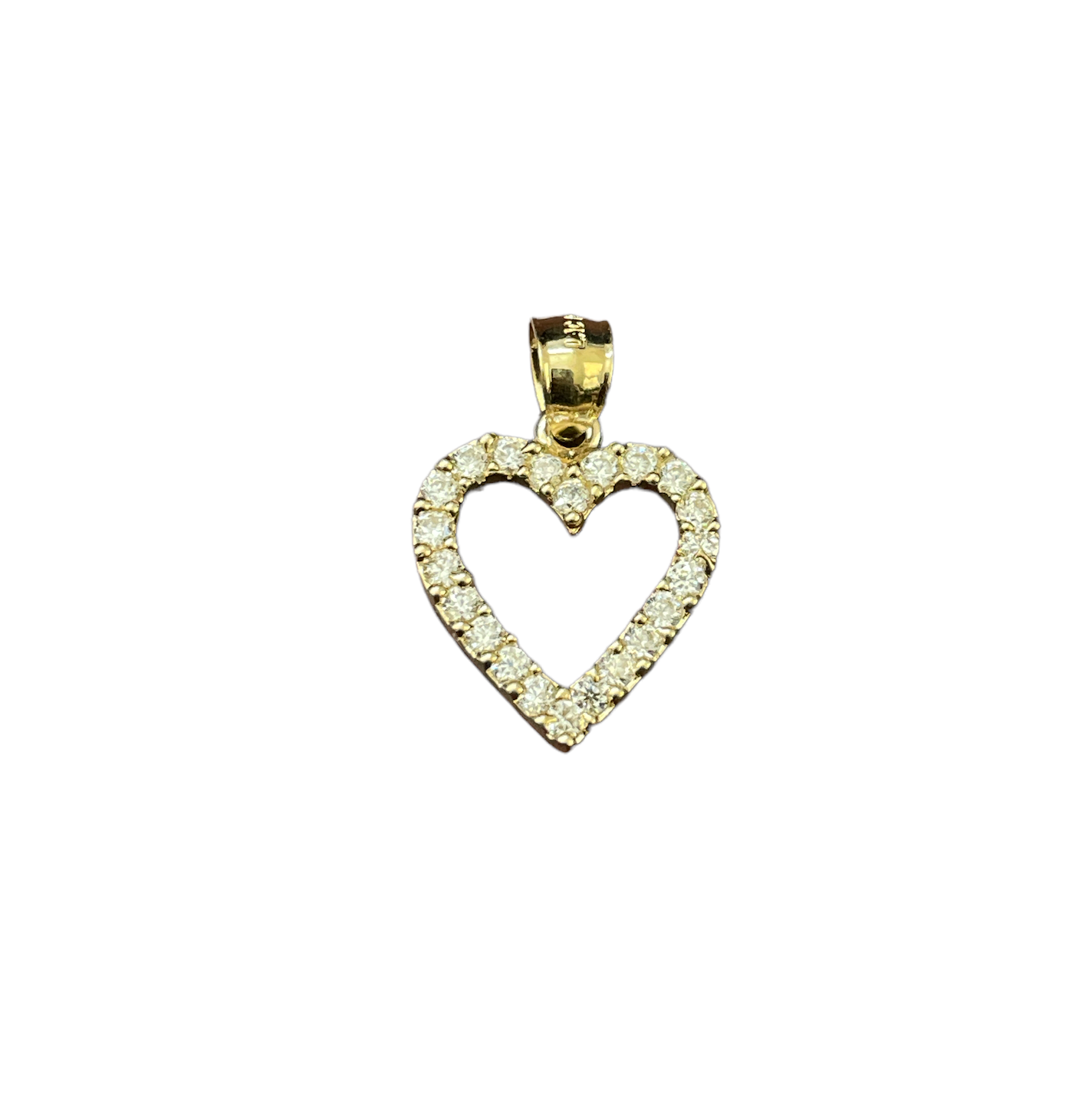 10K Y.Gold CZ Heart Charm Small