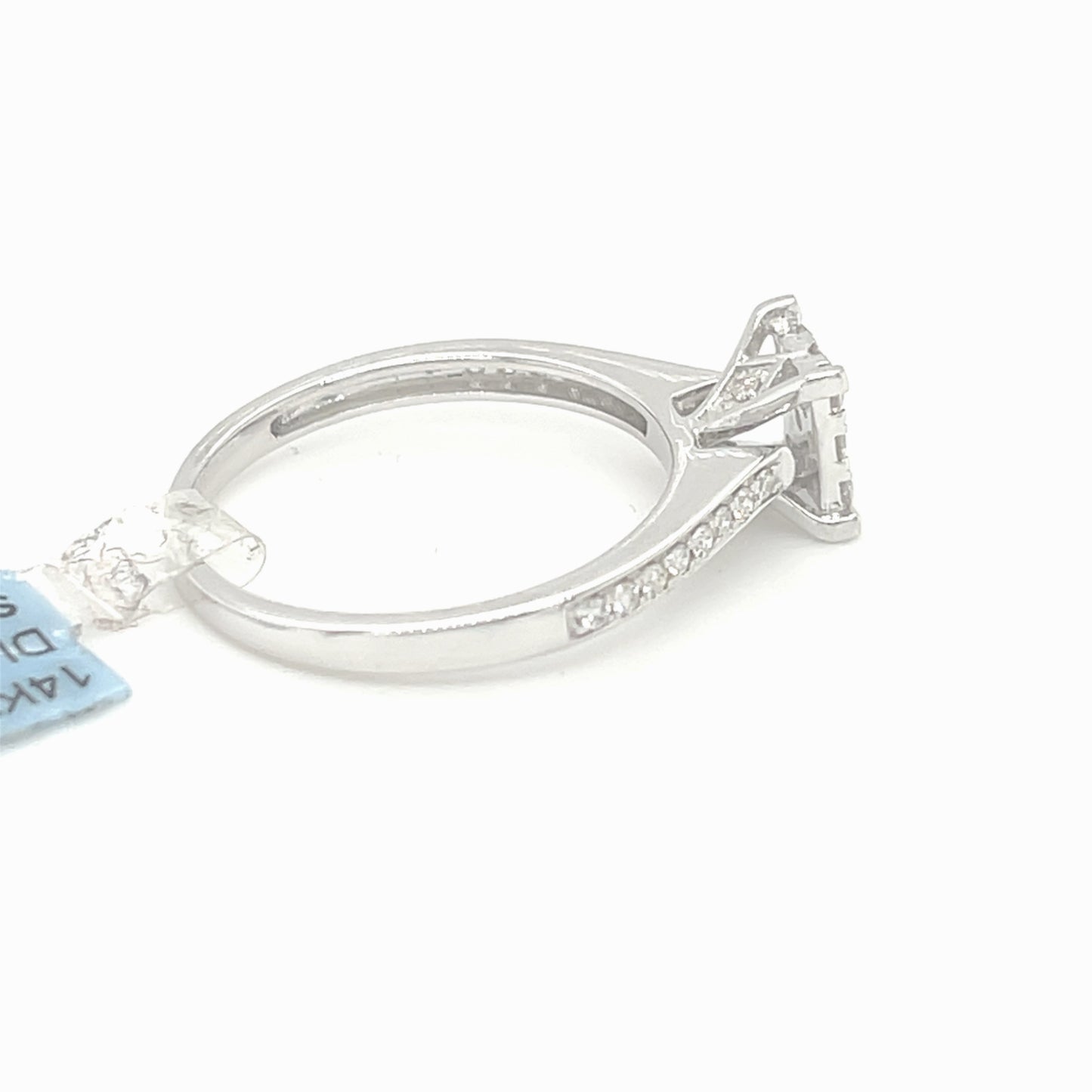 14K White Gold 0.35ct Diamond Cluster Ring SI, G