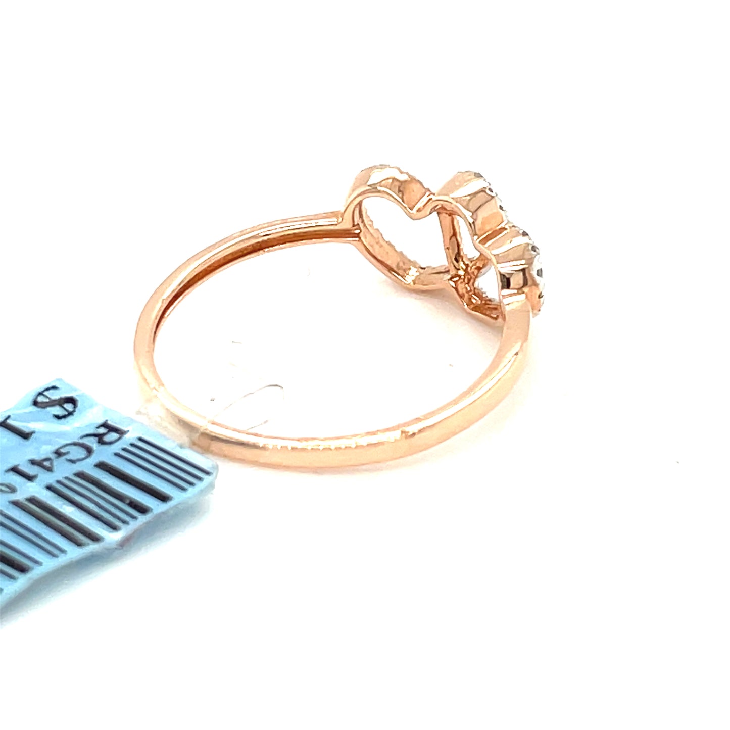 14K Rose Gold 0.10ct Diamond Ladies Ring Si G
