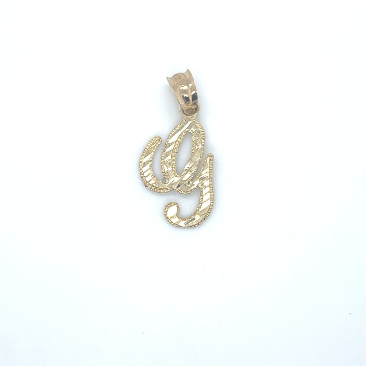 10K Yellow Gold Initial Charm