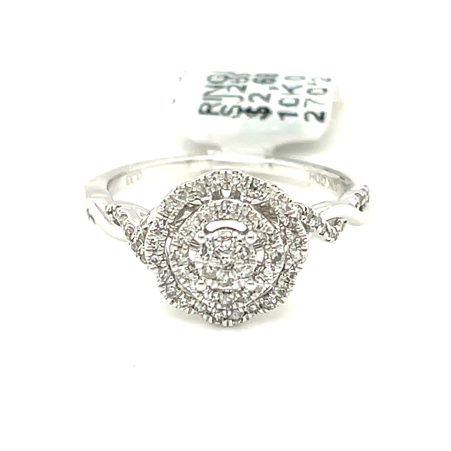 10K White Gold 0.33ct Diamond Ladies Ring Si G