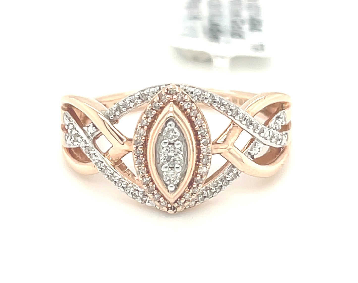 10K Rose Gold 0.25ct DIAMOND Ladies Ring SI2, H