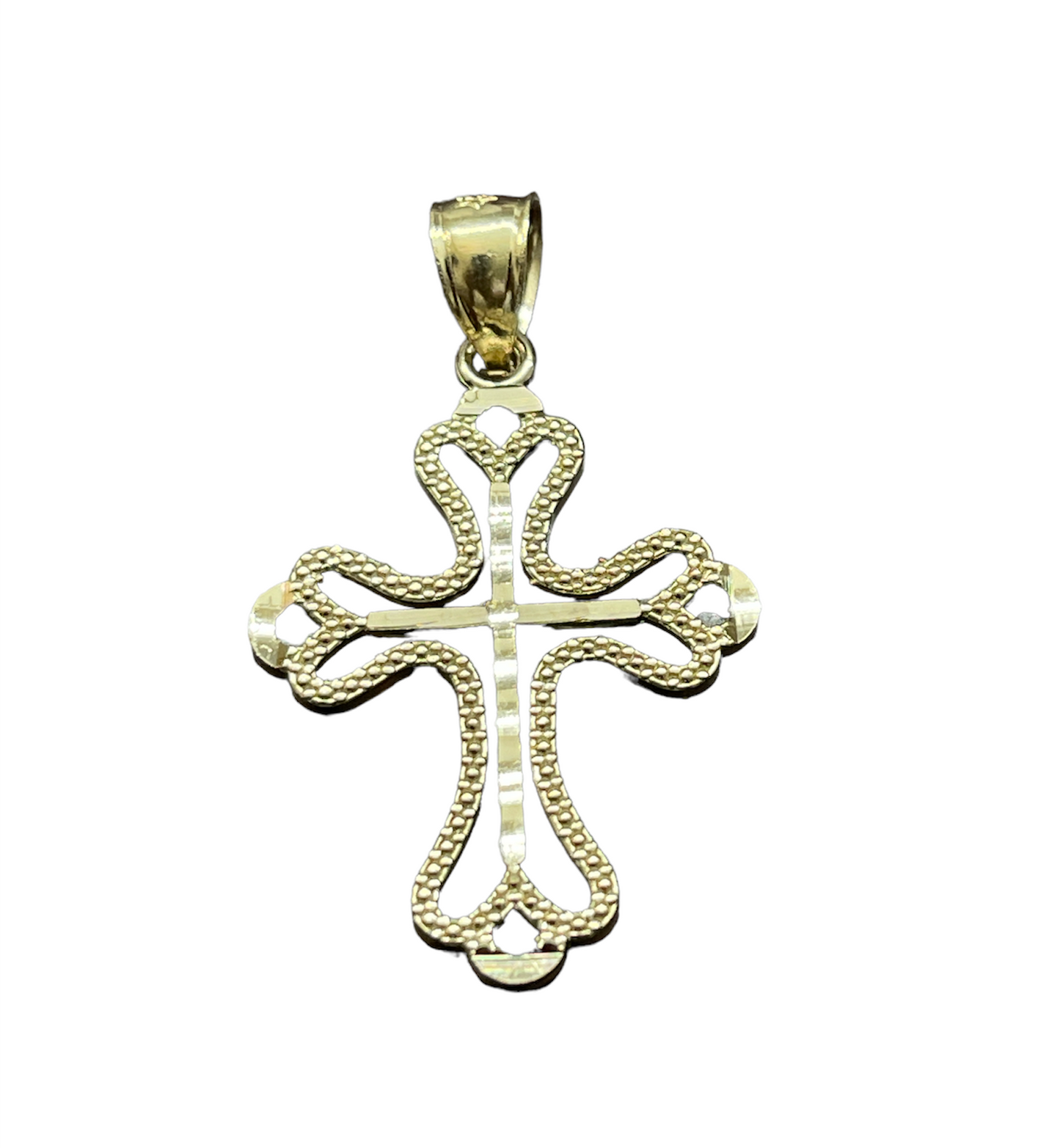 10K Y.Gold Small Cross Charm