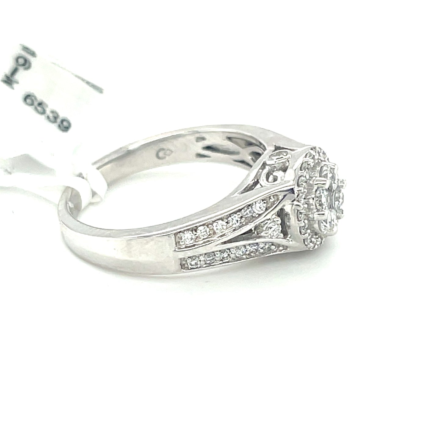14K W.Gold 0.50ct Diamond Ladies Ring Si1, G