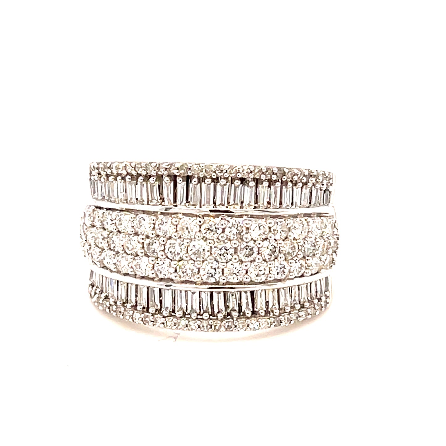 10K White Gold 1.25ct Diamond Ladies Band Si1, G