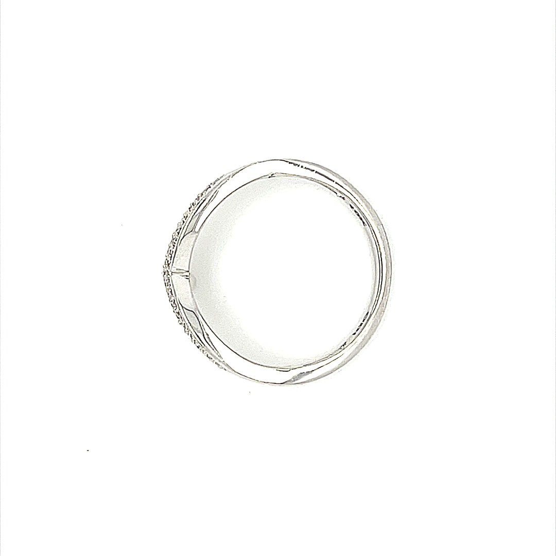 10K White Gold 0.11ct Diamond Ladies Band Si1, G