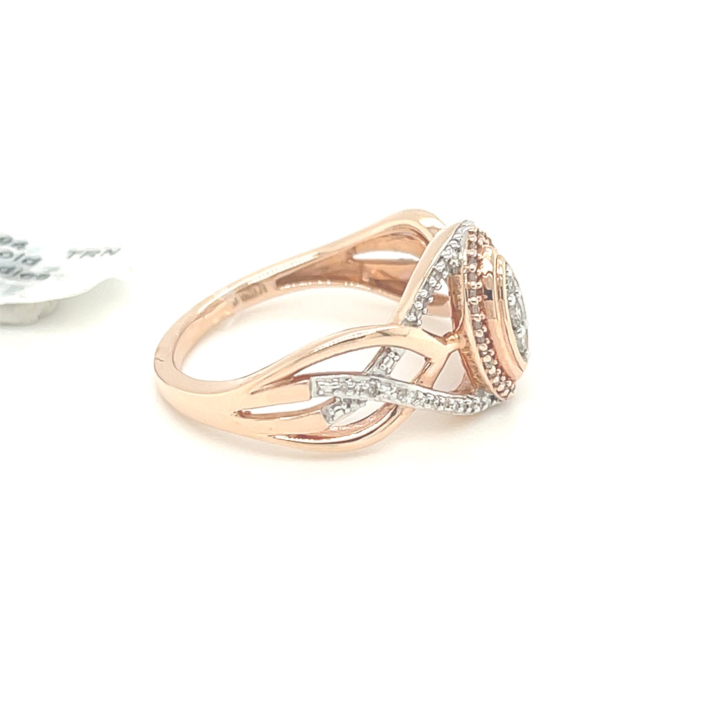 10K Rose Gold 0.25ct DIAMOND Ladies Ring SI2, H