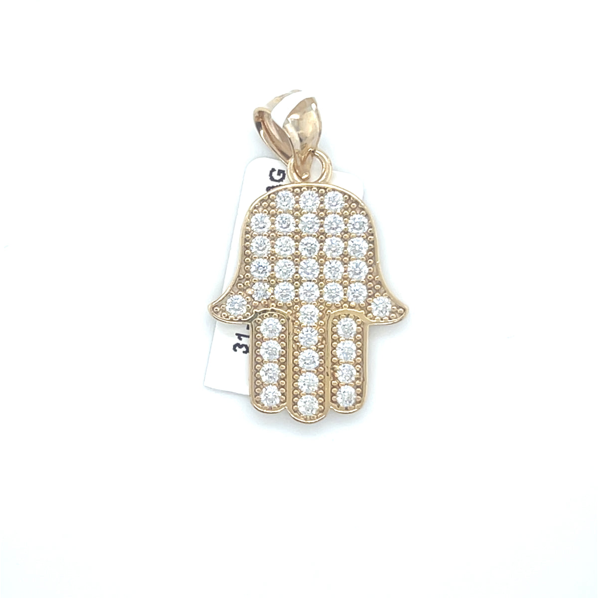10K Yellow Gold HAMSA HAND Cha
