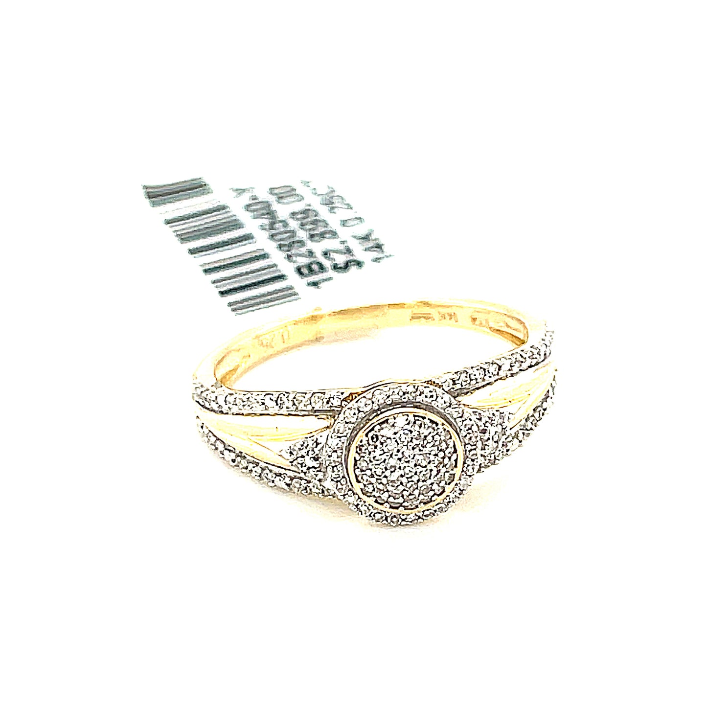 14K Yellow Gold 0.25ct Diamond Ladies Ring, Si2, H