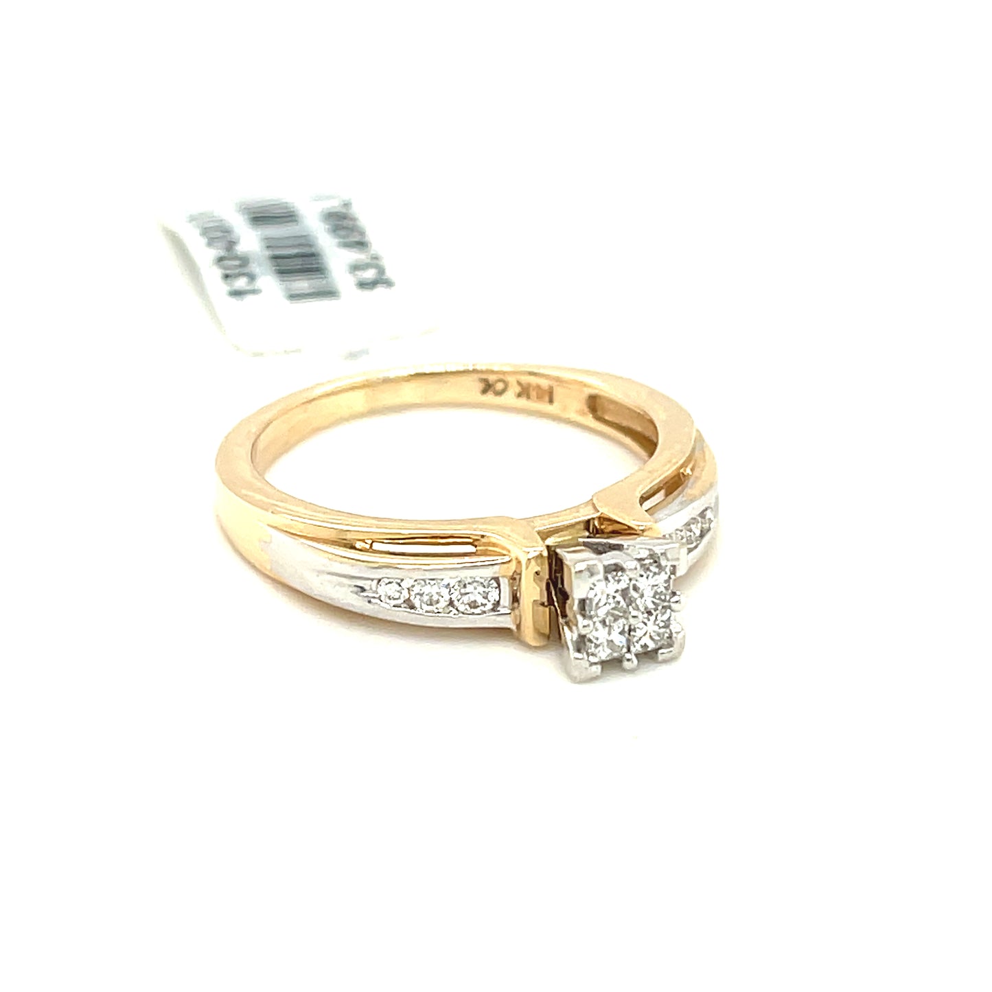 14KY Gold 0.25ct Diamond Ladies Ring, I2, GH