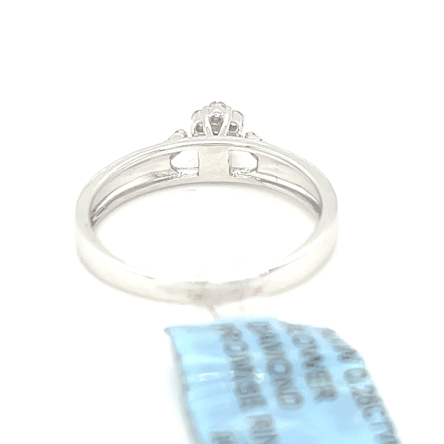 14K White Gold 0.25ct Diamond Ladies Ring Si G