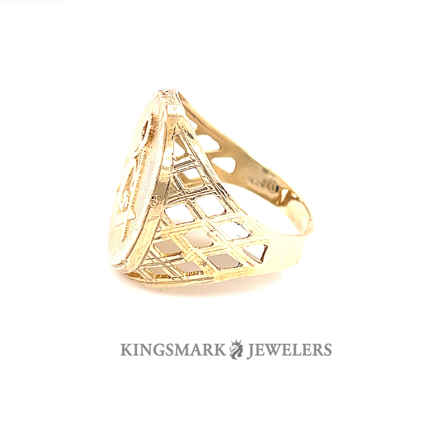 10K Yellow Gold Men's Ring Free Mason
