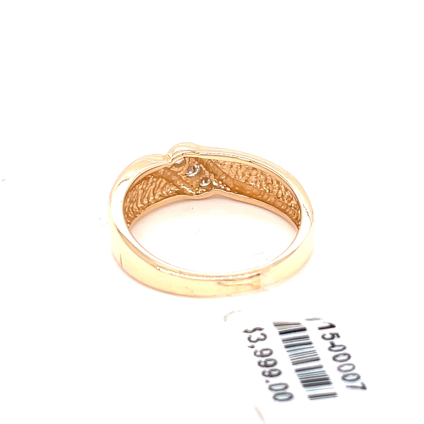 14K Yellow Gold 0.15ct Diamond Men's Band Si G