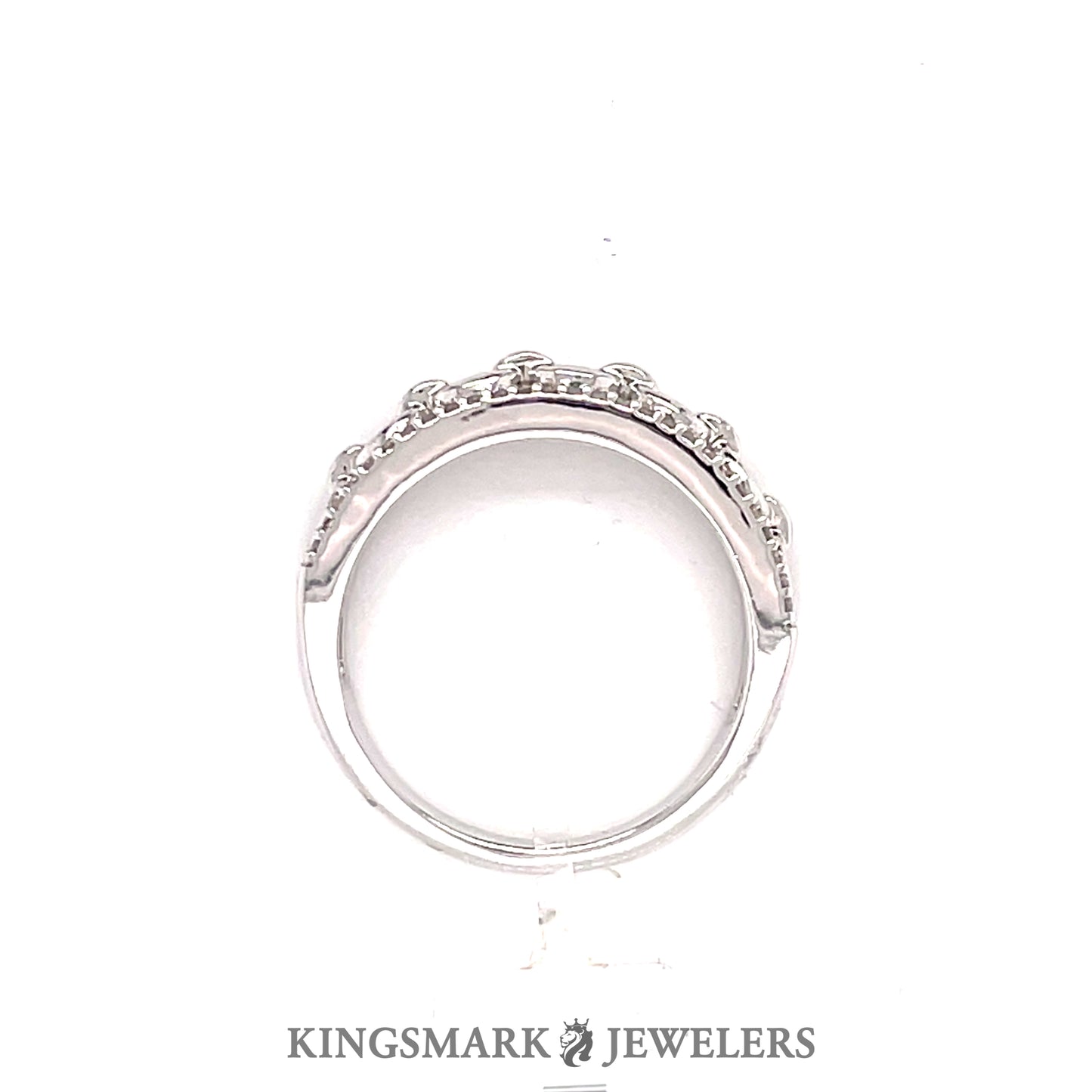 14K White Gold 0.15ct Diamond Ladies Band