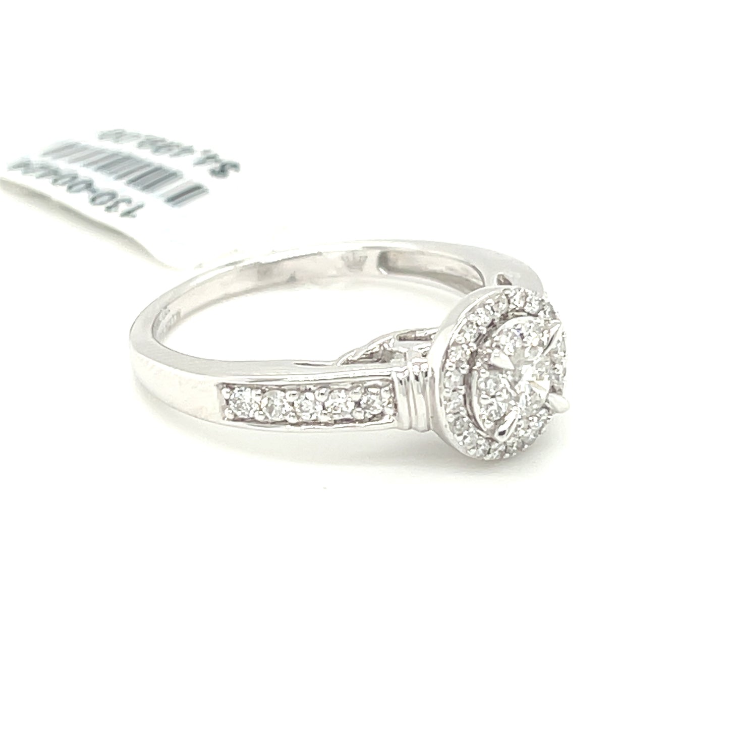 10K White Gold 0.50ct Diamond Ring 0.20ct CTR Si 1, H
