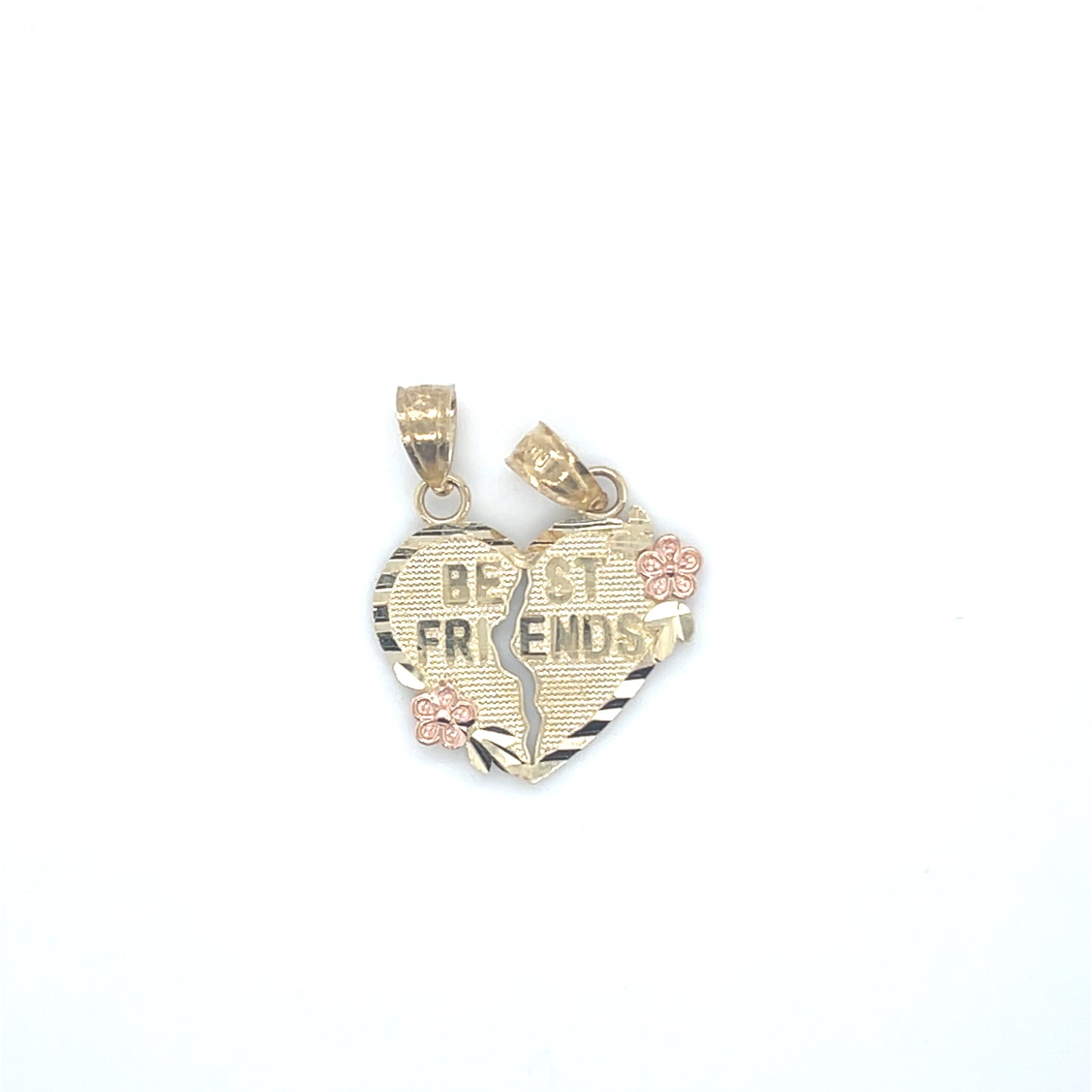 10K YG TT Charm Broken Heart "