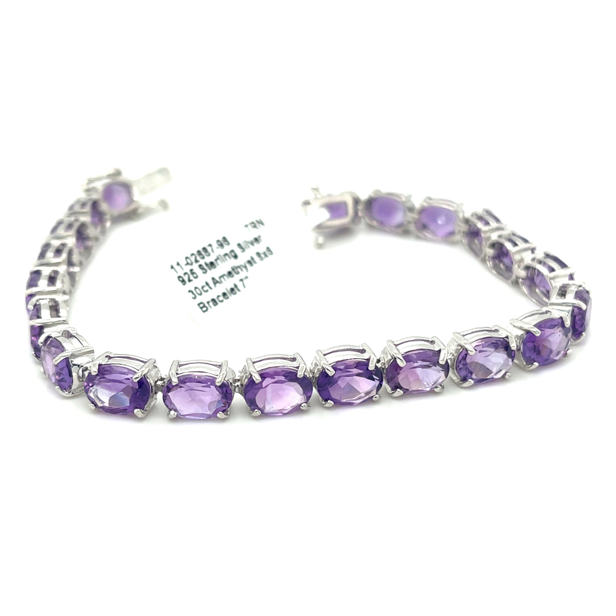 925 Sterling Silver 30ct Ameth