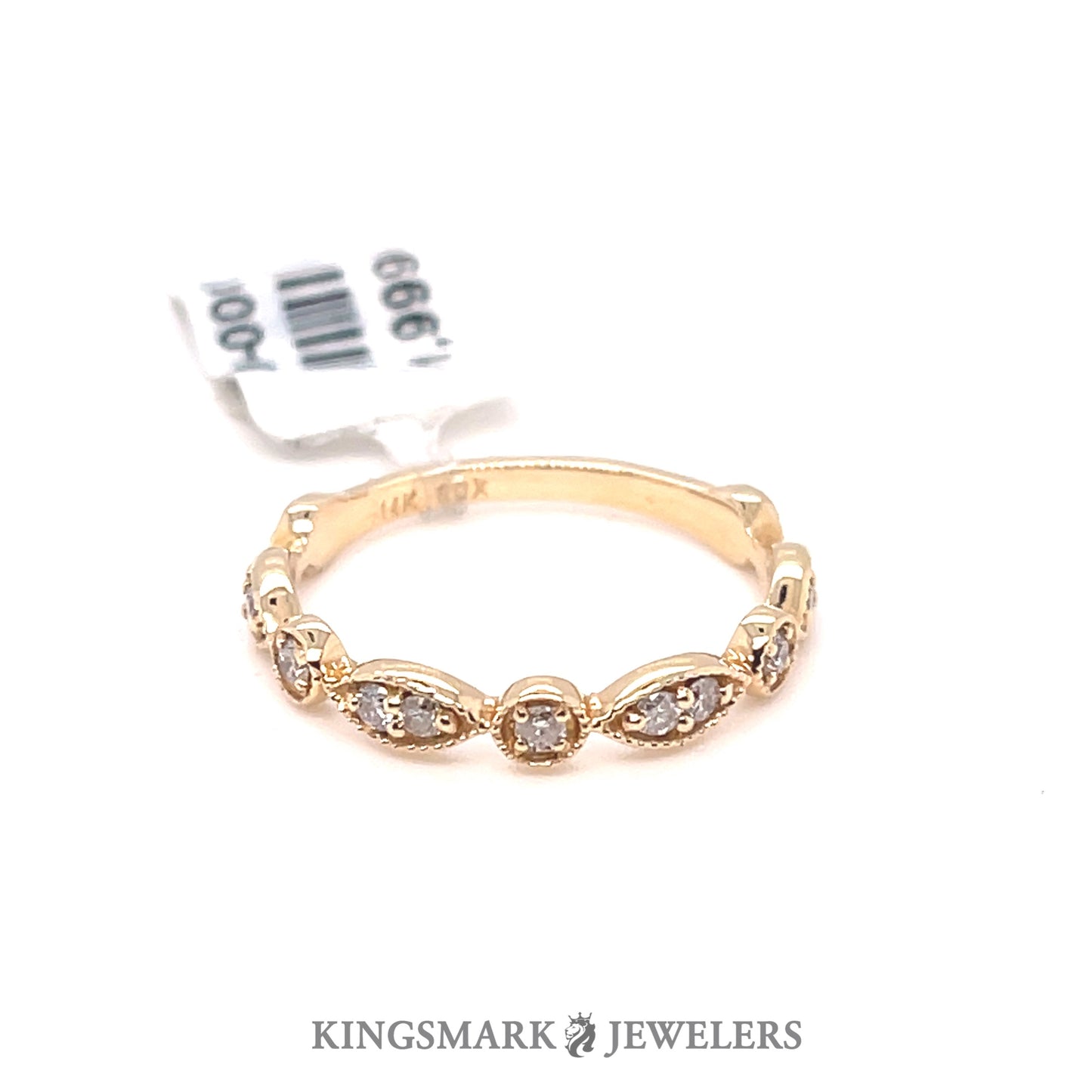 14K Yellow Gold 0.25ct Diamond -Band LDS Si G
