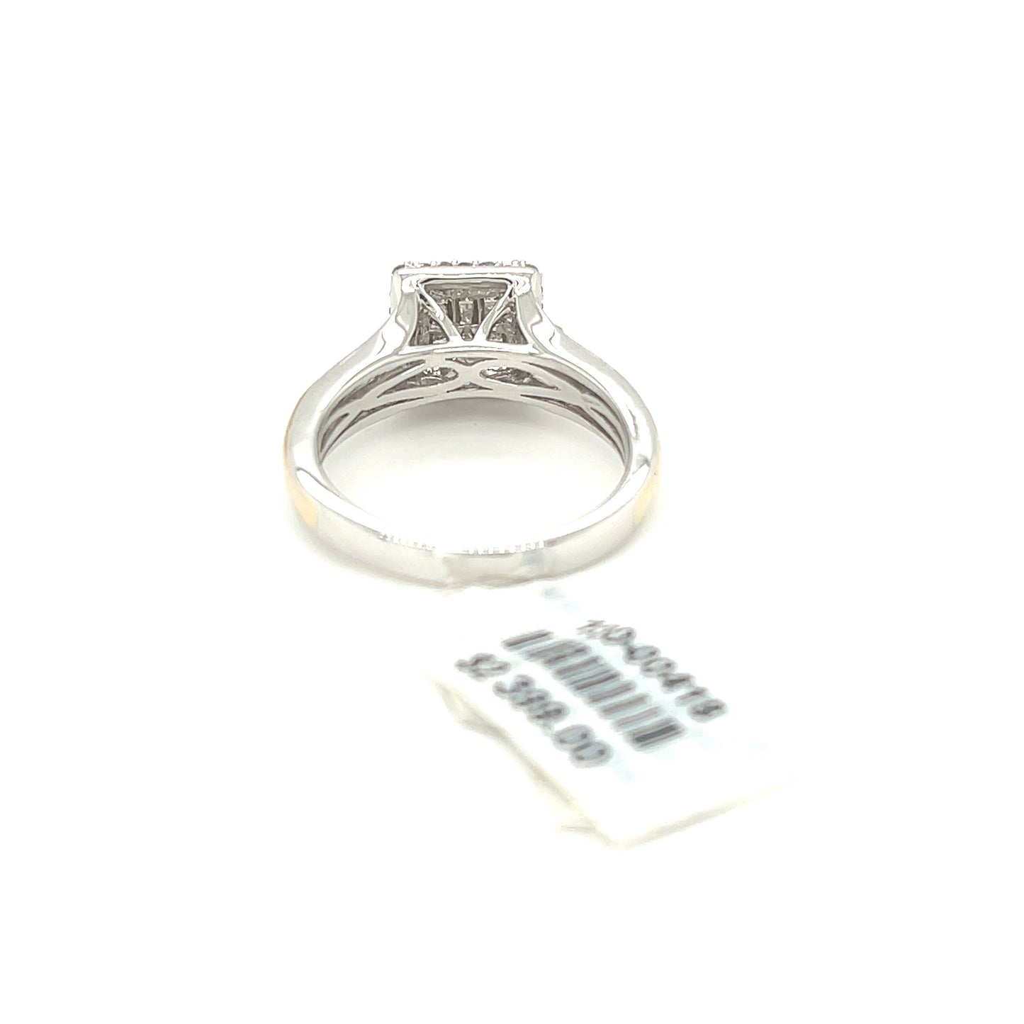 10K White+Yellow Gold 0.50ct Diamond Ladies Ring Si 2, H