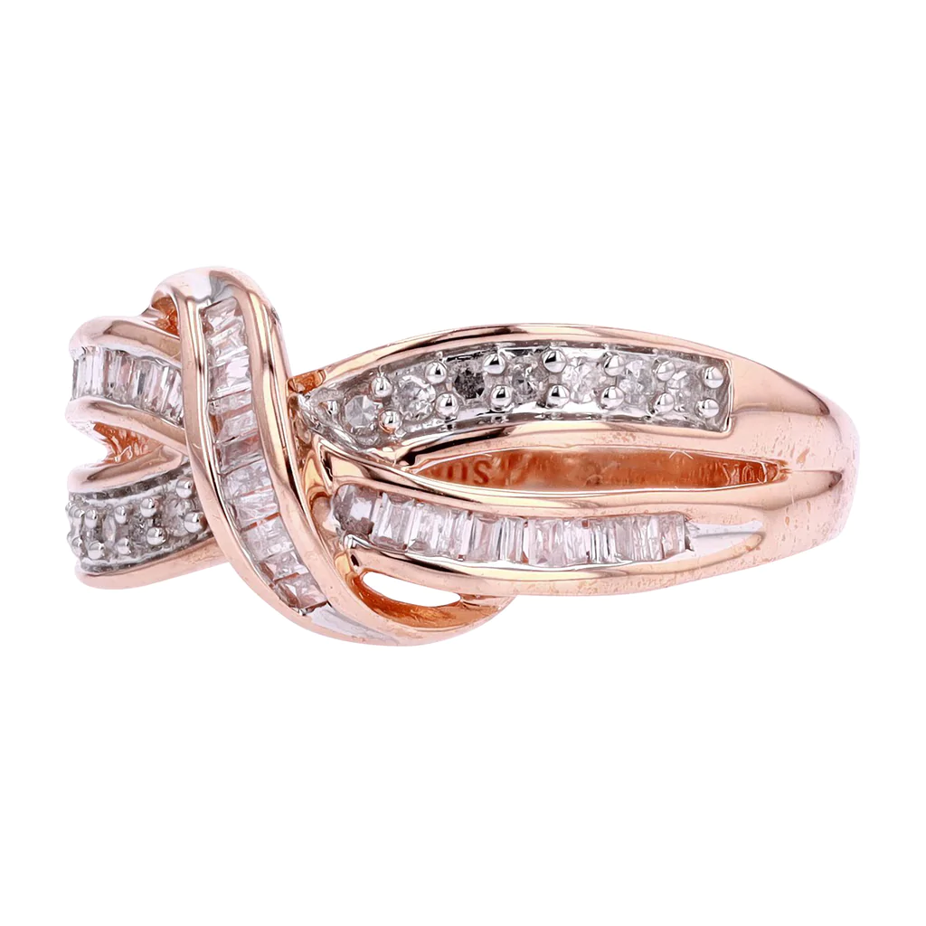 10K Rose Gold 0.25ct Diamond Ladies Ring Si1, G