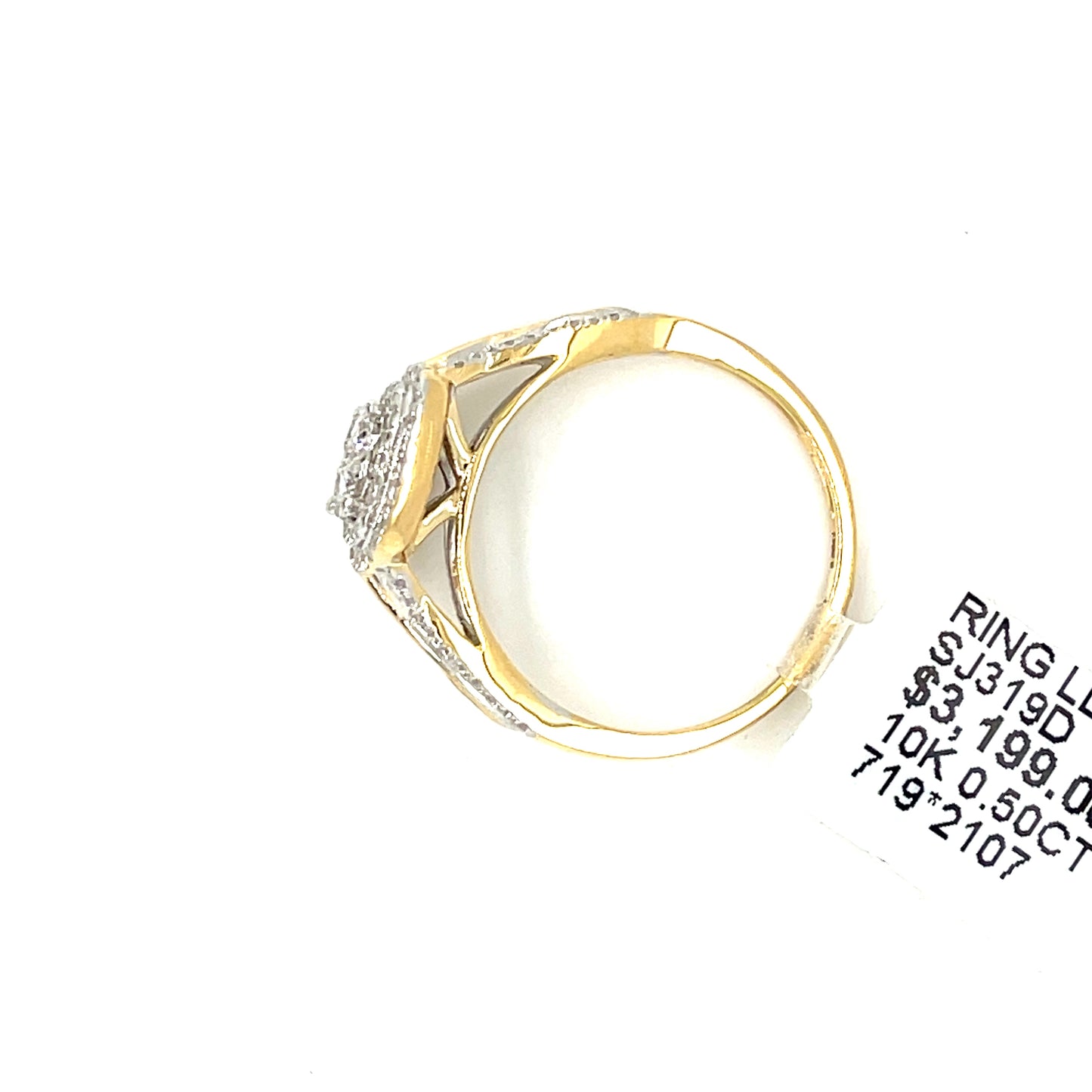 10K Yellow Gold 0.50ct Diamond Ladies Ring Si2, H