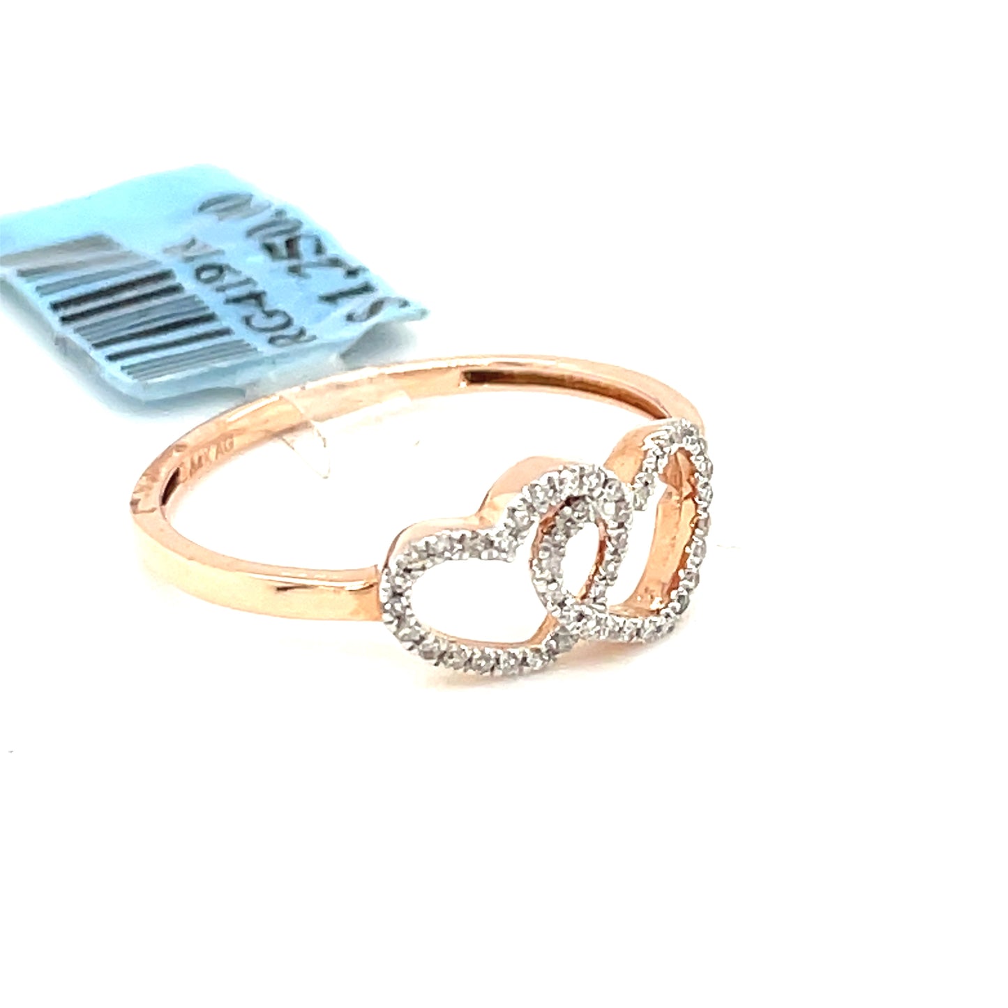 14K Rose Gold 0.10ct Diamond Ladies Ring Si G