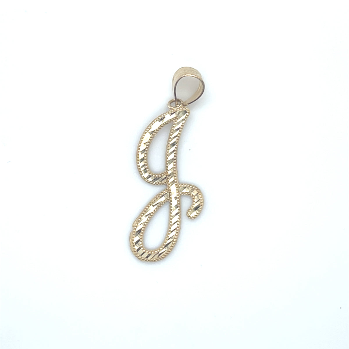 10K Yellow Gold Initial Charm