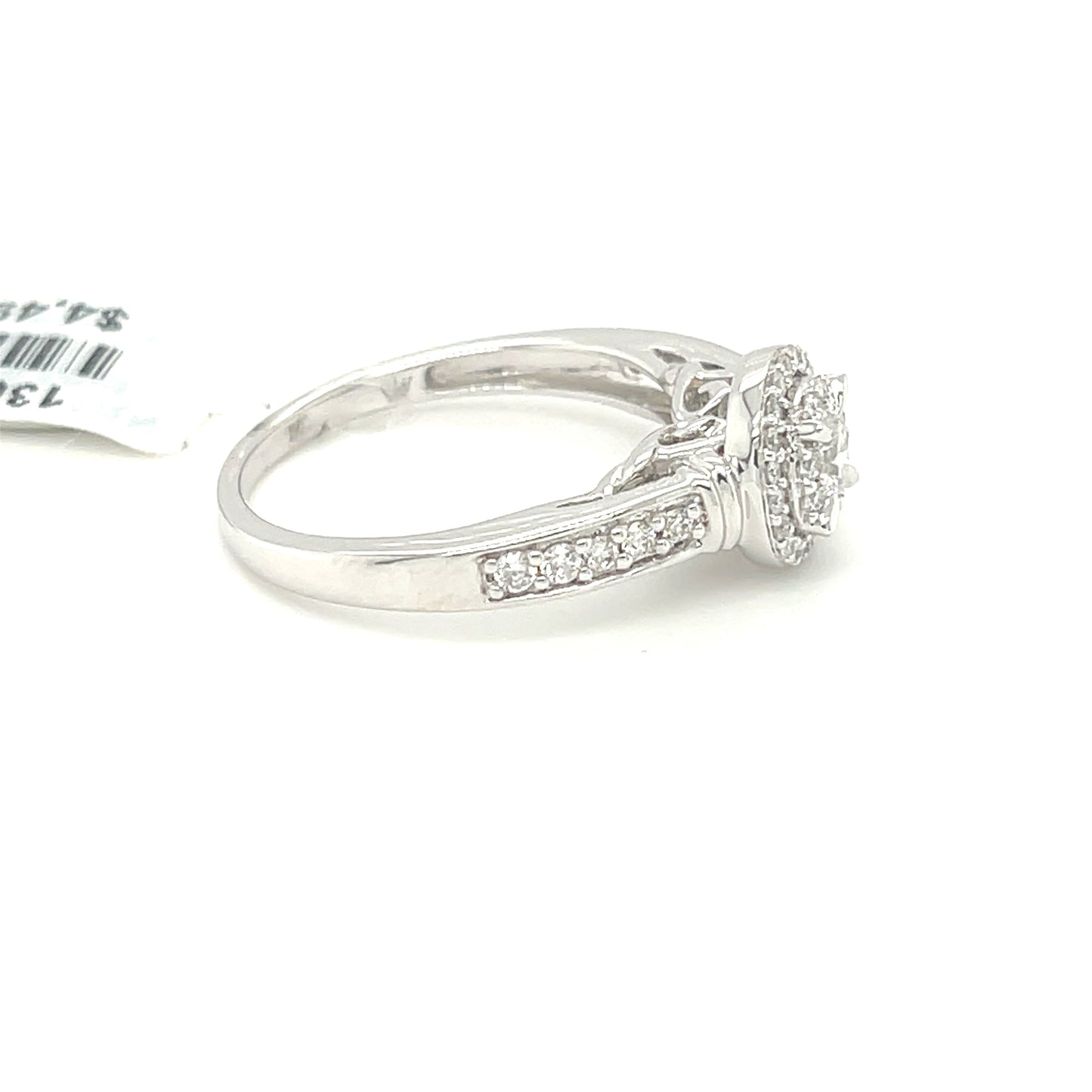 10K White Gold 0.50ct Diamond Ring 0.20ct CTR Si 1, H