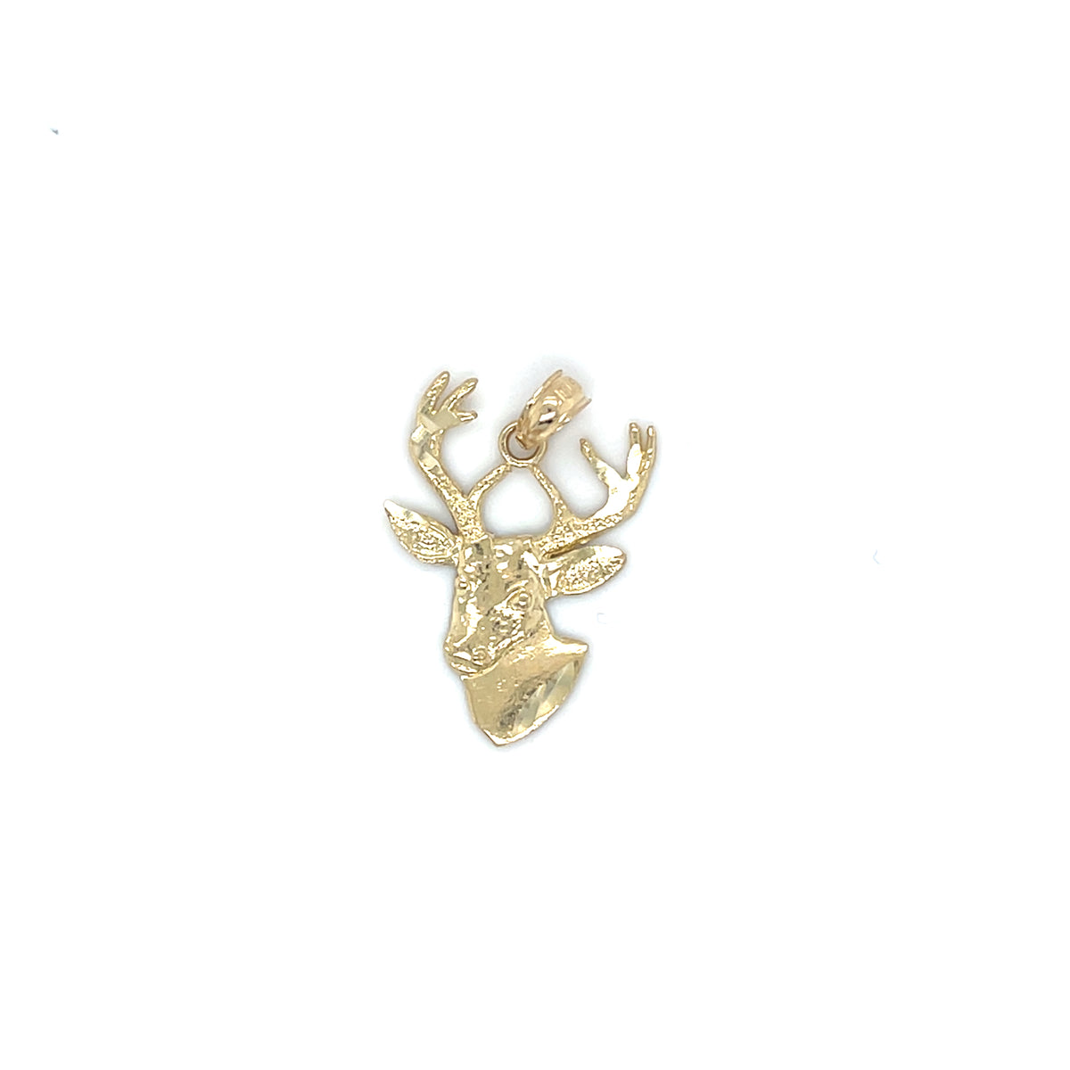 10KY Gold Deer Head Charm (1.1