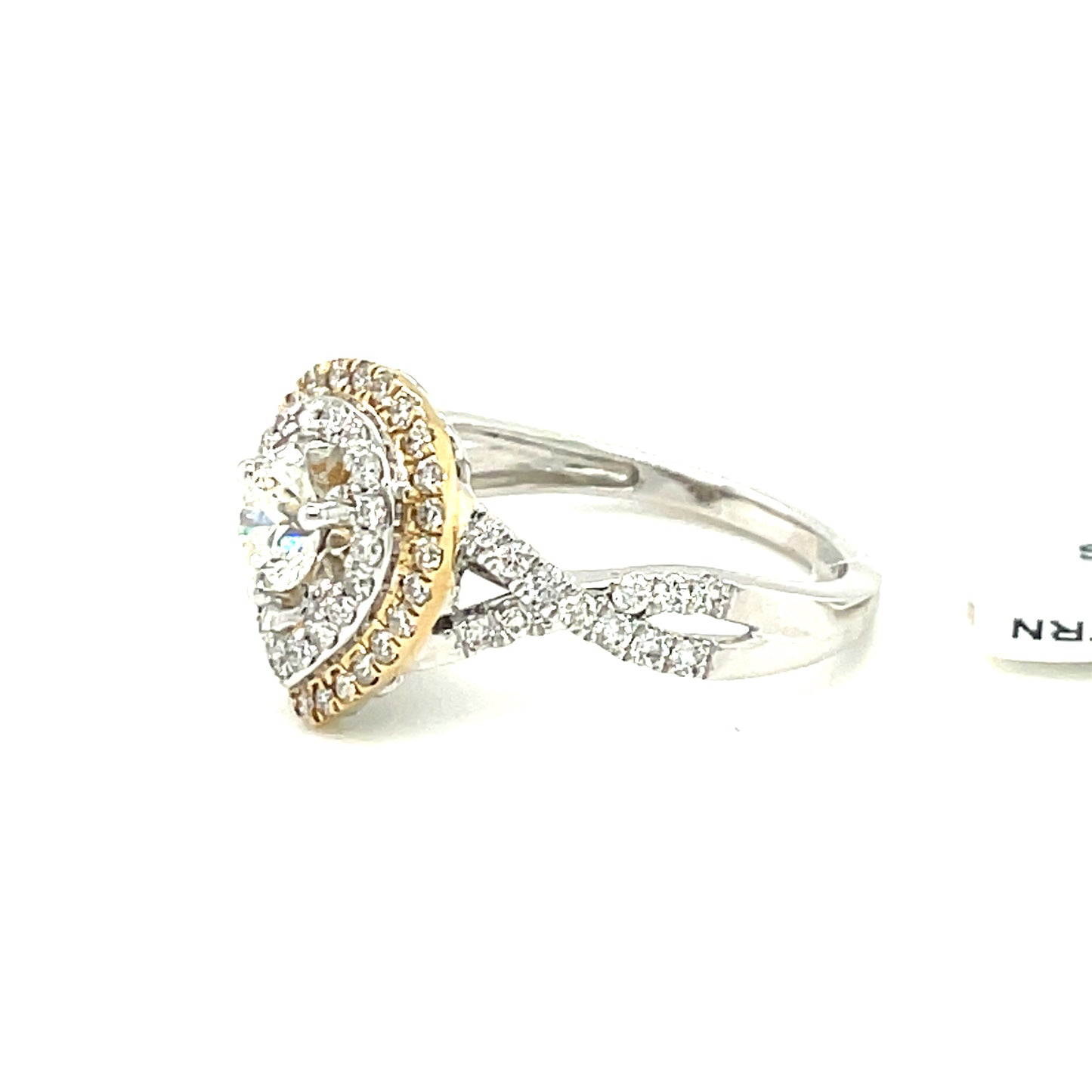 10K White+Yellow Gold 1.00ct DIA Ring 0.50ct CTR Si 1, G