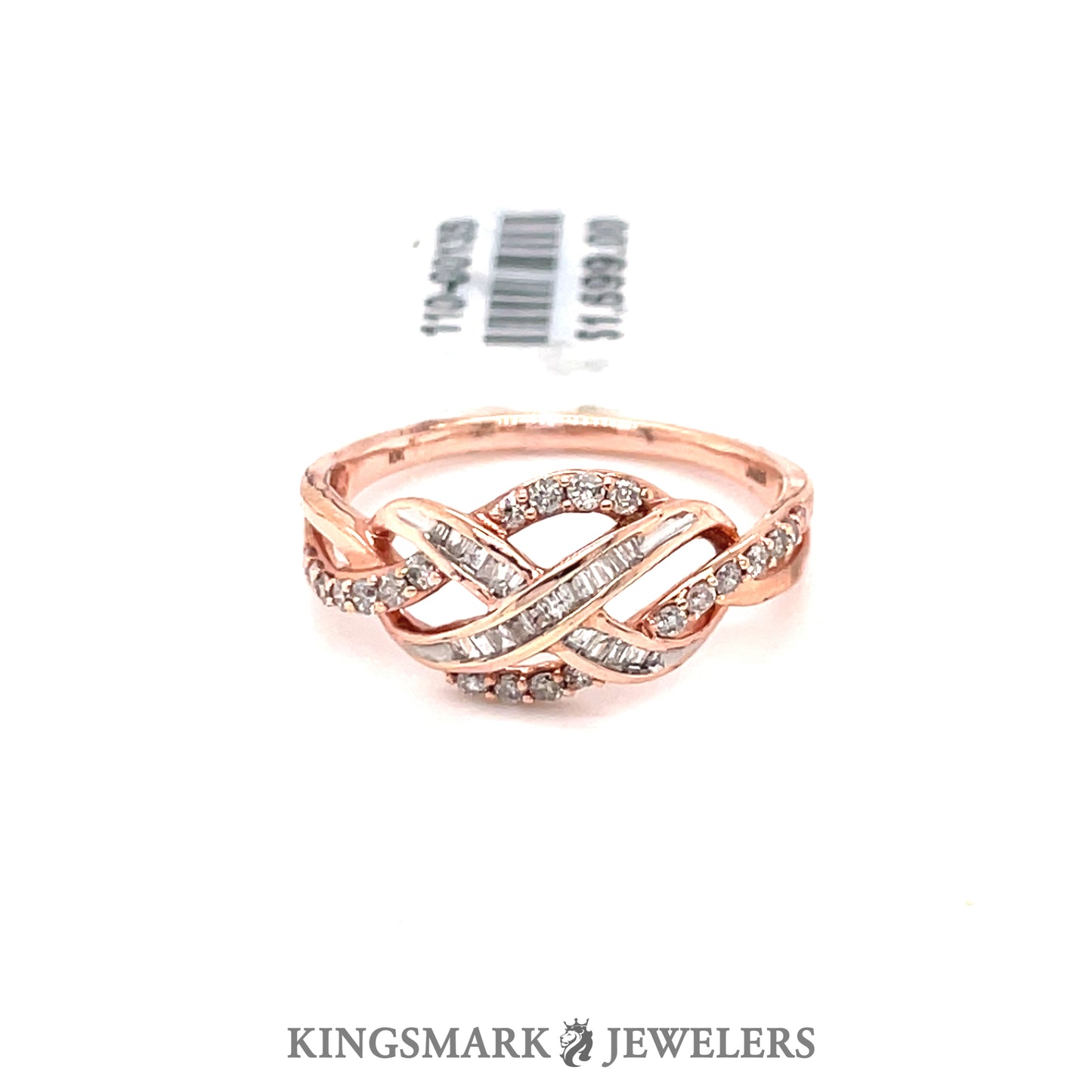 10K Rose Gold 0.35ct Diamond Ladies Band J/I