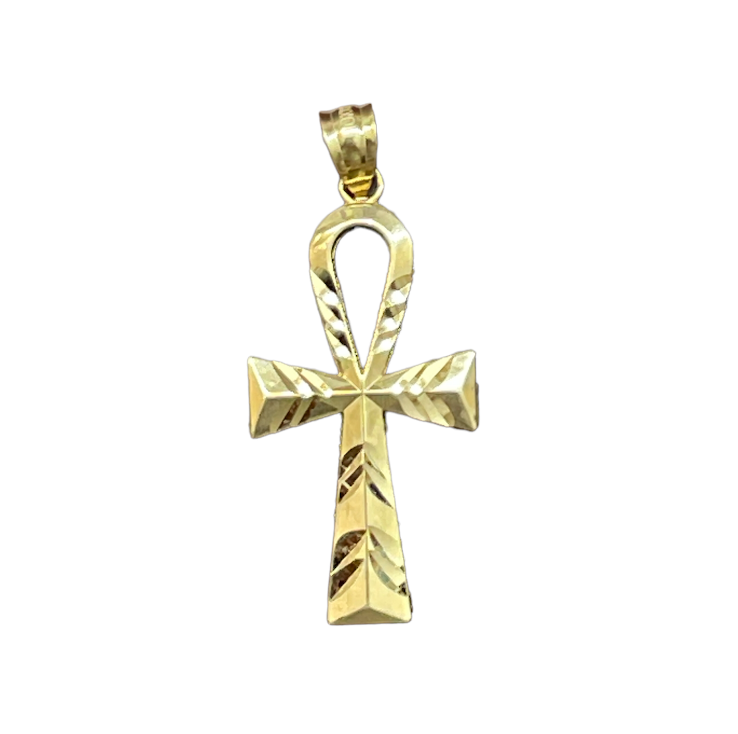 10K Y.Gold Medium Ankh Cross Charm