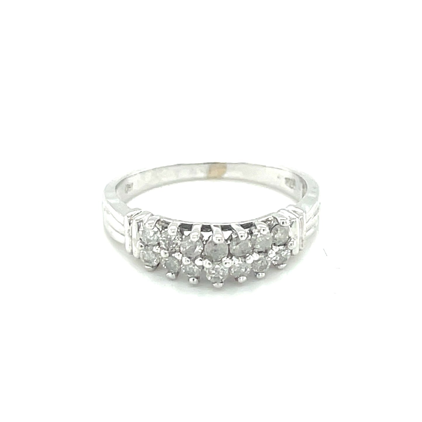 14K White Gold Ladies 0.50CT D-RING