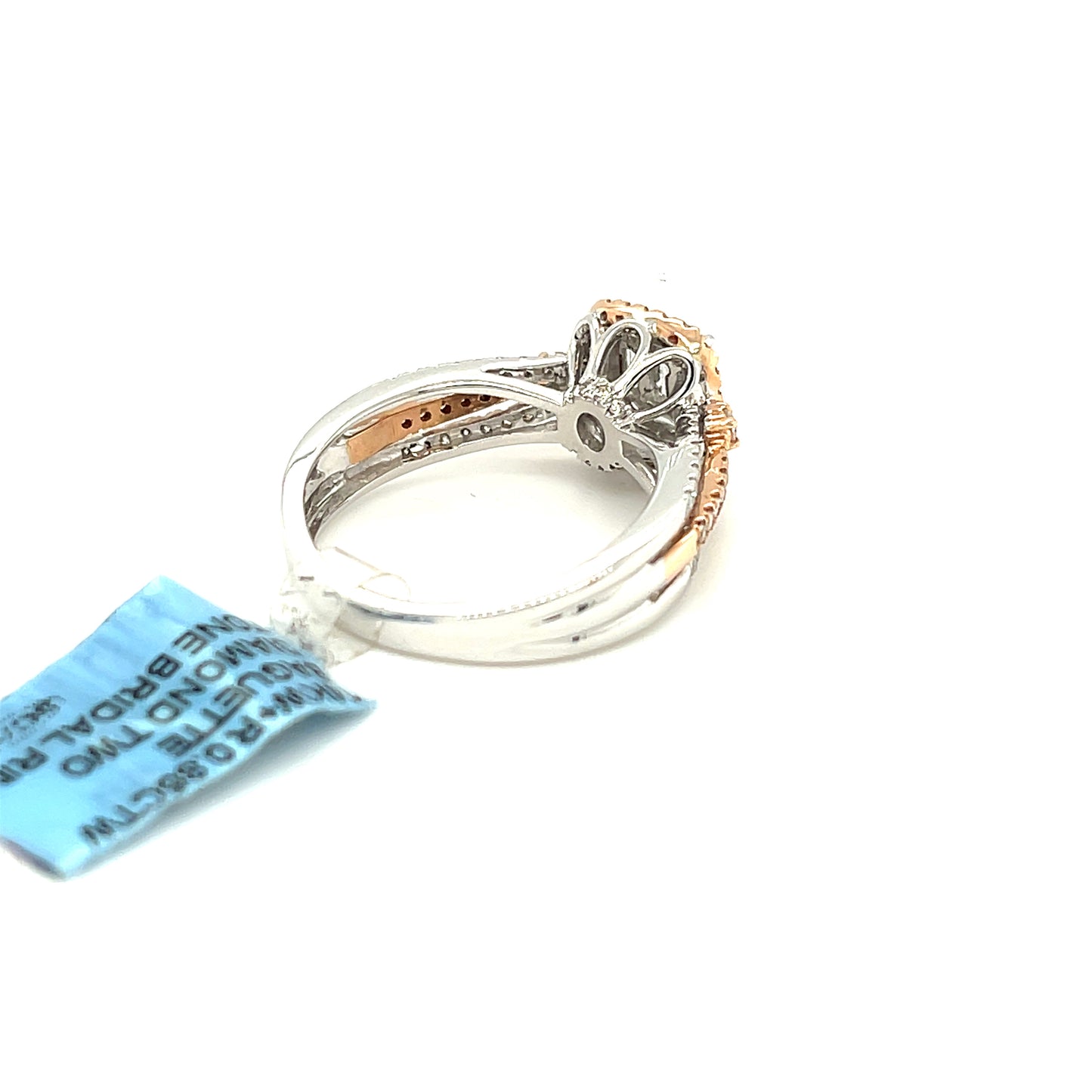 14K W+R 2-Tone 0.85ct Diamond Ladies Ring Si G