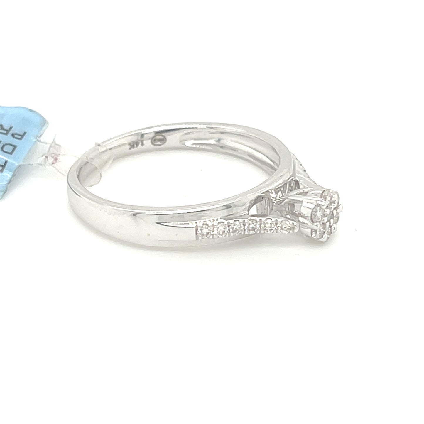 14K White Gold 0.25ct Diamond Ladies Ring Si G