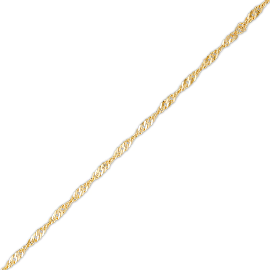 10K Y.Gold Singapore Link Anklet 10"