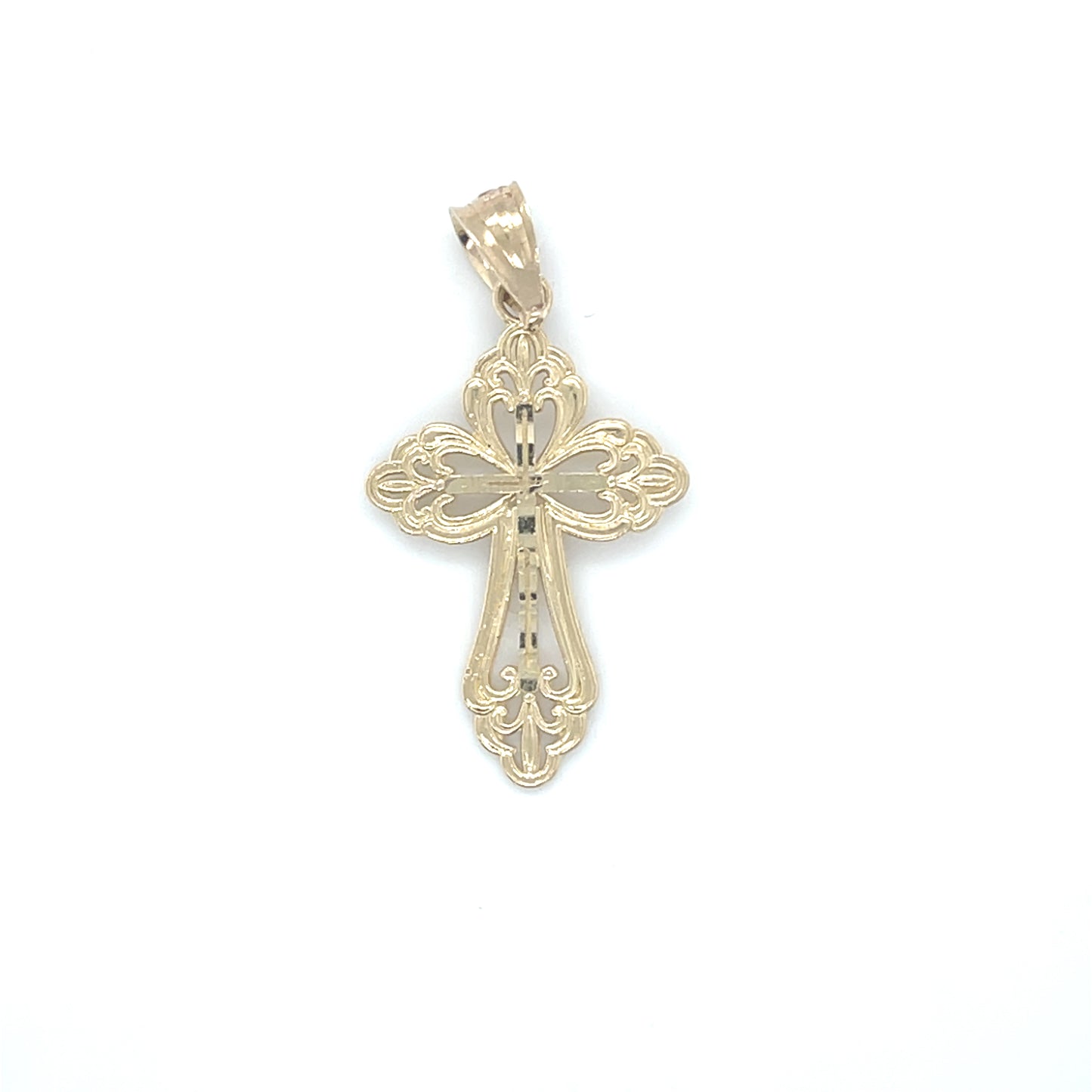 14K Yellow Gold Cross Charm